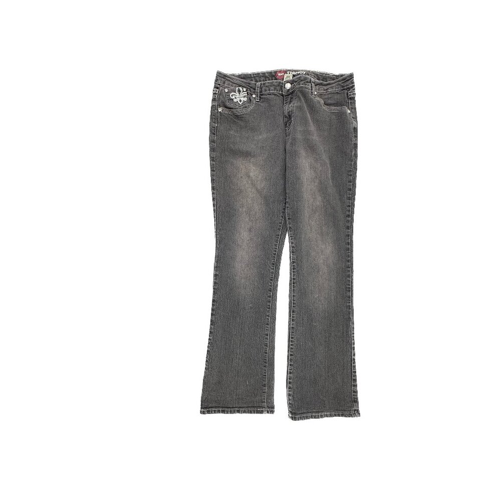 Kiss‎ Therapy Bootcut Women's size 14 Gray Denim Jeans